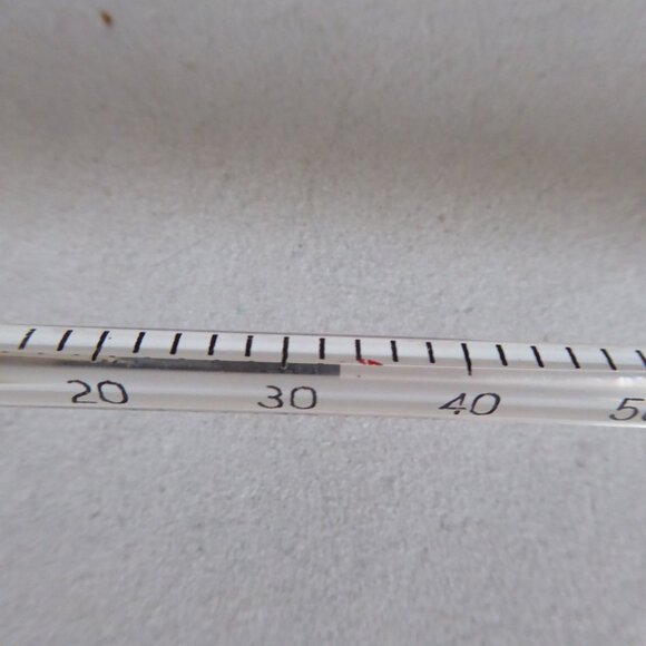 VINTAGE 12” SCIENCE LABORATORY CHEMICAL CLASS B GLASS THERMOMETER IN CASE - Picture 5 of 9